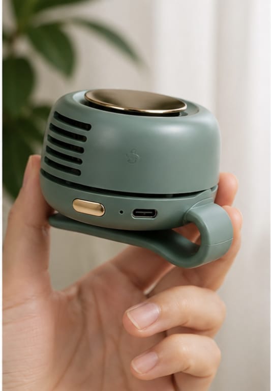 Portable Bladeless Mini Clip Fan | USB Rechargeable | 3 Speed | MF019