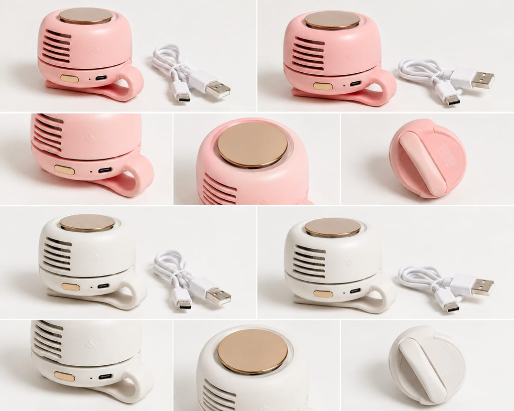 Portable Bladeless Mini Clip Fan | USB Rechargeable | 3 Speed | MF019